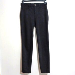 CROFT & BARROW long gray pants, "stretch" FAUX front pockets Size 6 LONG